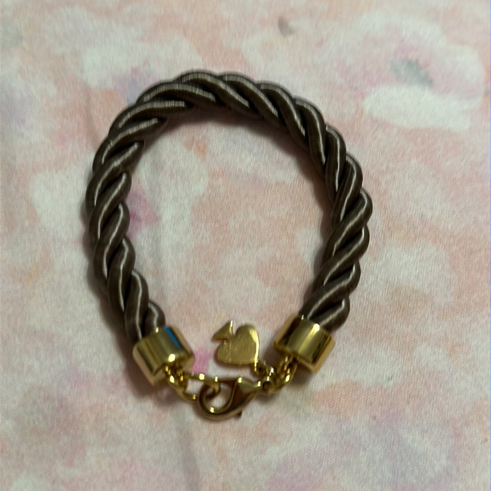 kate spade Brown Twisted Rope Bracelet with Gold Hardware